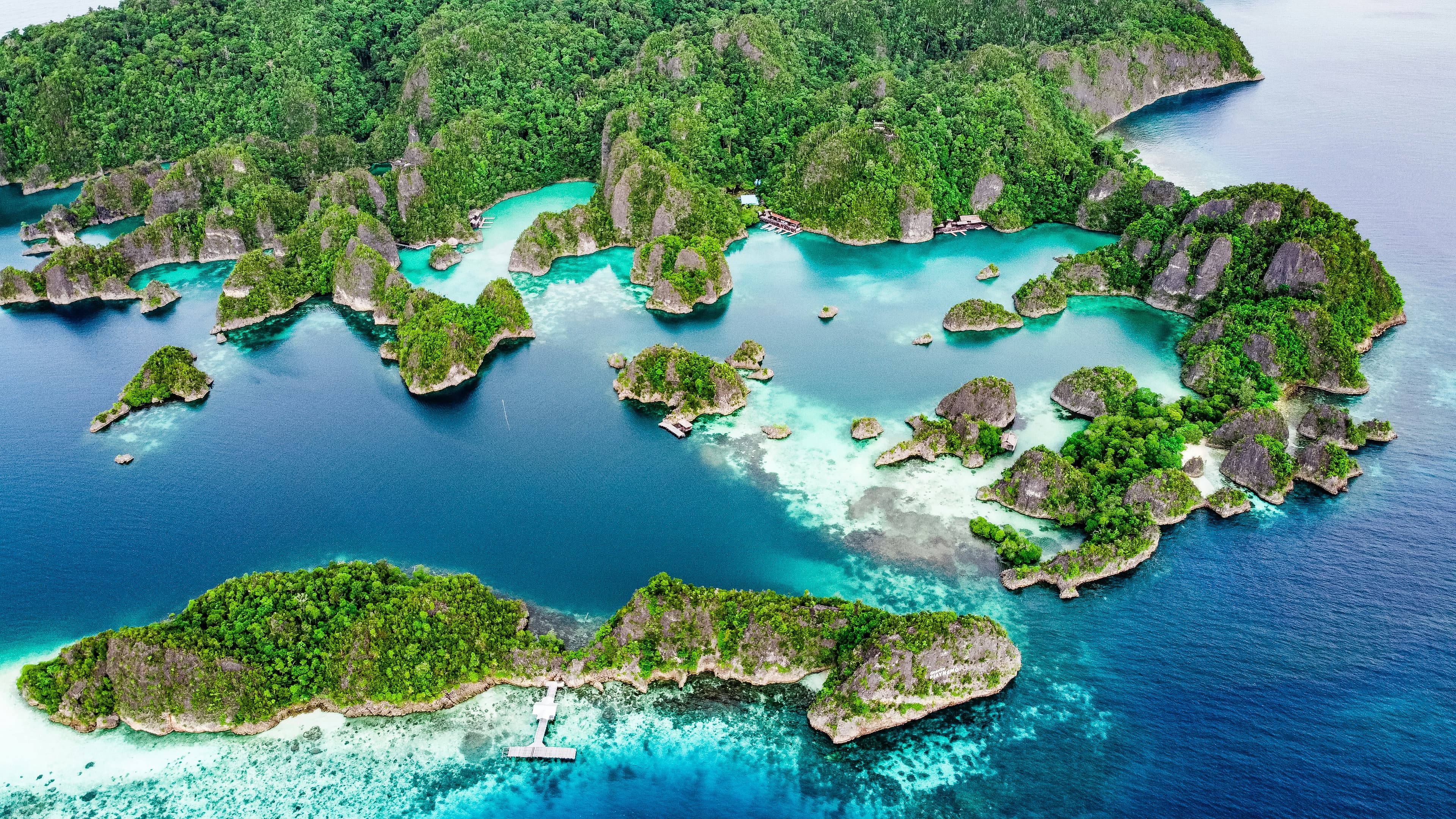 Aerial view of islands