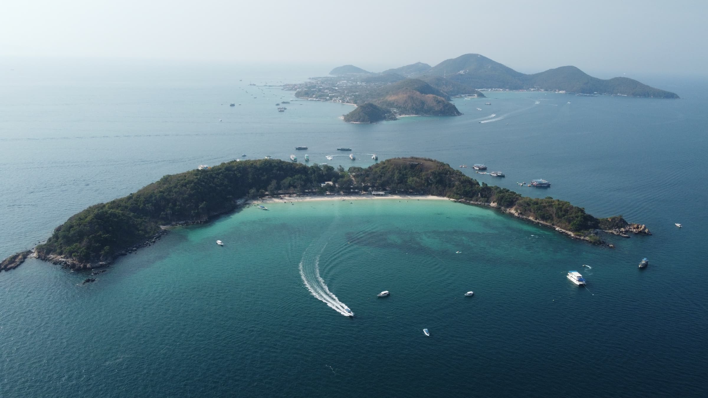 Koh Sak Island with Koh Larn, Pattaya’s many dive sites.